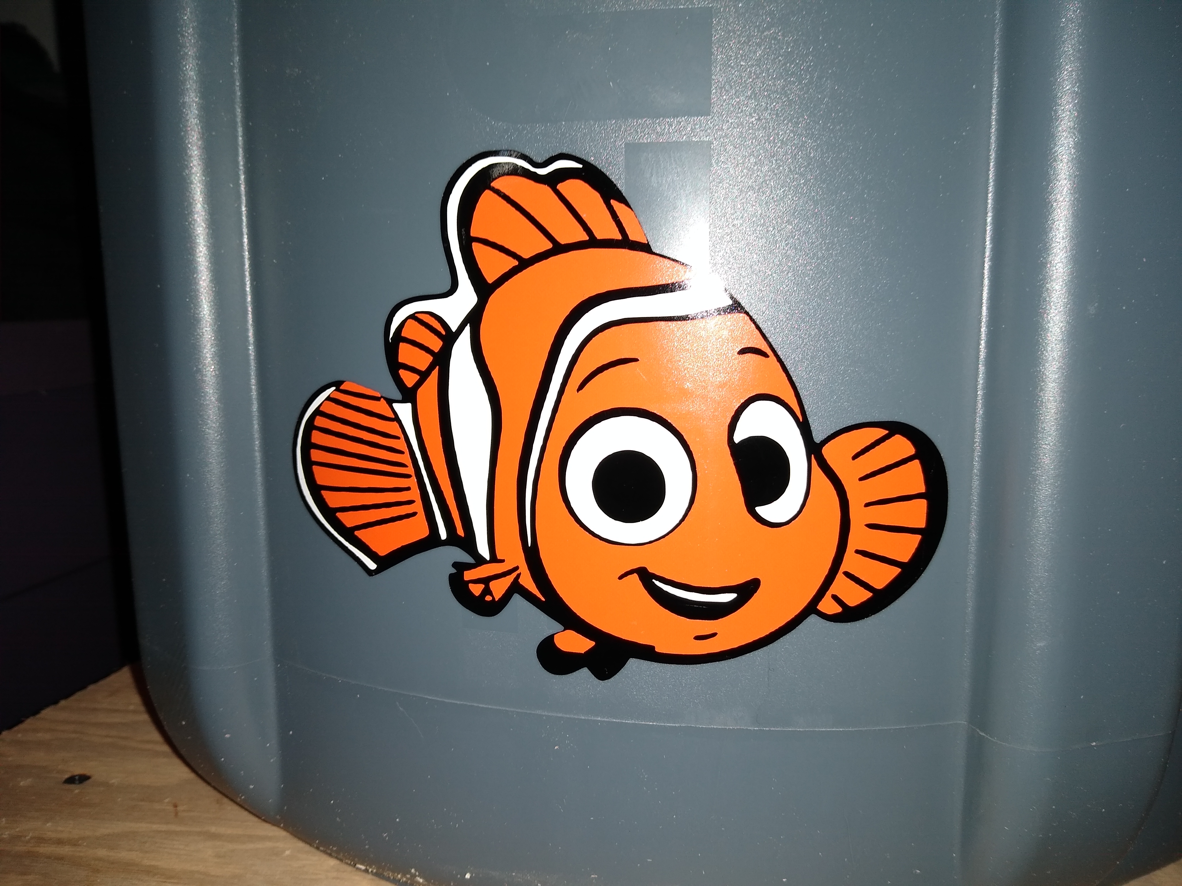 Vinyl Nemo on Trashcan